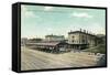 Altoona, Pennsylvania - Logan House and Pa Railroad Station Views-Lantern Press-Framed Stretched Canvas