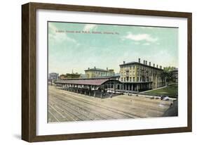 Altoona, Pennsylvania - Logan House and Pa Railroad Station Views-Lantern Press-Framed Art Print