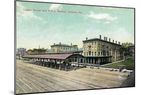 Altoona, Pennsylvania - Logan House and Pa Railroad Station Views-Lantern Press-Mounted Art Print