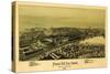 Altoona, Pennsylvania - Panoramic Map-Lantern Press-Stretched Canvas