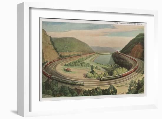 Altoona, Pennsylvania, The Famous Horseshoe Curve-Lantern Press-Framed Art Print