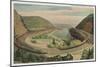 Altoona, Pennsylvania, The Famous Horseshoe Curve-Lantern Press-Mounted Art Print