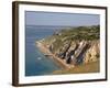Alum Bay and the Solent, Isle of Wight, England, United Kingdom, Europe-Rainford Roy-Framed Photographic Print