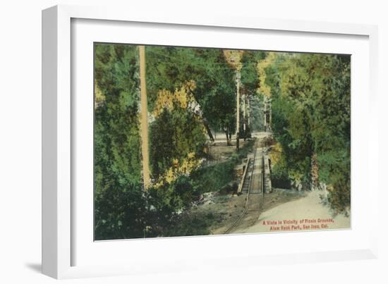 Alum Rock Park Picnic Grounds Vista View - San Jose, CA-Lantern Press-Framed Art Print