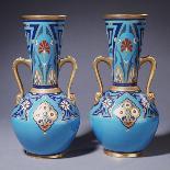 A Pair of Minton Twin-Handled Cloisonne Vases, Circa 1871-Alvar Aalto-Stretched Canvas