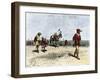 Alvar Nunez Cabeza de Vaca Crossing the Great American Desert from Texas to Mexico, 16th Century-null-Framed Giclee Print