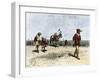 Alvar Nunez Cabeza de Vaca Crossing the Great American Desert from Texas to Mexico, 16th Century-null-Framed Giclee Print