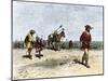 Alvar Nunez Cabeza de Vaca Crossing the Great American Desert from Texas to Mexico, 16th Century-null-Mounted Giclee Print