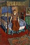 Portrait of Iris Tree Seated on a Four Poster Bed, (Oil on Canvas)-Alvaro Guevara-Giclee Print