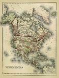 Antique Map of Europe-Alvin Johnson-Framed Art Print