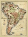 Antique Map of North America-Alvin Johnson-Art Print