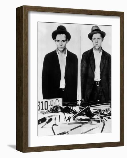 Alvin Karpis (Right) at the Time of His Capture in 1930-null-Framed Photo