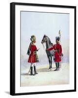 Alwar Lancers, Commandment and Chohan Rajput, Illustration for 'Armies of India' by Major G.F.…-Alfred Crowdy Lovett-Framed Giclee Print