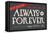 Always and Forever Happy Valentines Day-Lantern Press-Framed Stretched Canvas