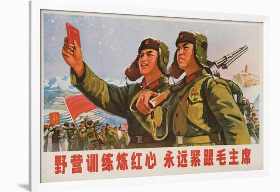 Always Follow Chairman Mao, Chinese Cultural Revolution-null-Framed Giclee Print