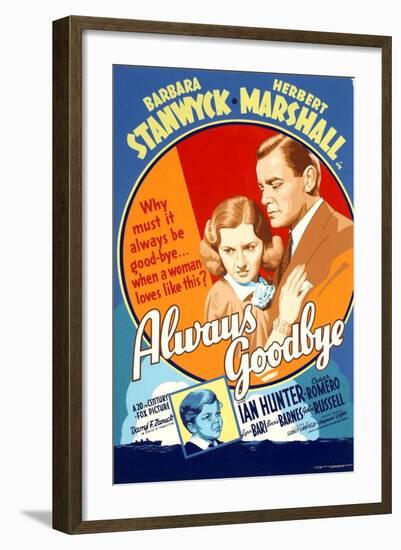 Always Goodbye, Barbara Stanwyck, Herbert Marshall, 1938-null-Framed Photo