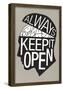 Always Keep It Open Poster-null-Framed Poster