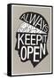 Always Keep It Open Poster-null-Framed Stretched Canvas