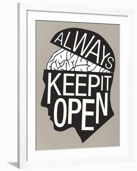 Always Keep It Open Poster-null-Framed Art Print