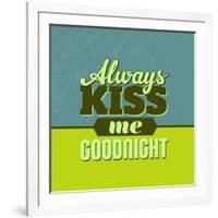 Always Kiss Me Goodnight 1-Lorand Okos-Framed Art Print