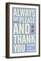 Always Say Please and Thank You-John Golden-Framed Art Print