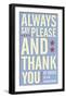 Always Say Please and Thank You-John W^ Golden-Framed Art Print