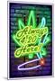 Always420Here(Non-FlockedBlacklight)-null-Mounted Standard Poster