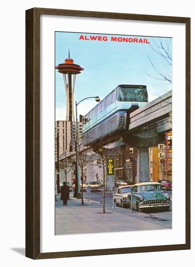 Alweg Monorail, Seattle, Washington-null-Framed Art Print