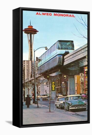 Alweg Monorail, Seattle, Washington-null-Framed Stretched Canvas