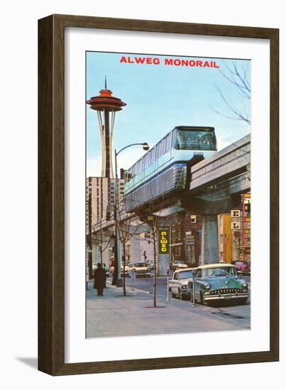Alweg Monorail, Seattle, Washington-null-Framed Art Print