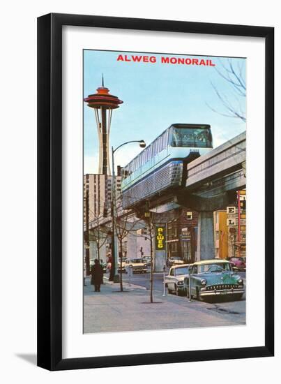 Alweg Monorail, Seattle, Washington-null-Framed Art Print