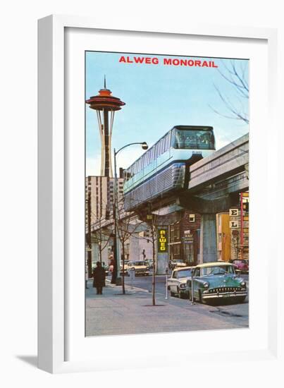 Alweg Monorail, Seattle, Washington-null-Framed Art Print