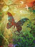 Turquoise Sea and Sky with Butterflies, 2014-AlyZen Moonshadow-Laminated Giclee Print