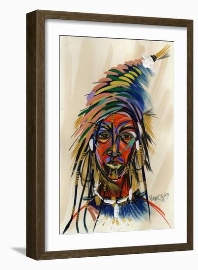 Am I an Aborigin 1, 2008-Oglafa Ebitari Perrin-Framed Giclee Print