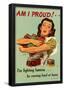 Am I Proud Fighting Famine by Canning Food at Home WWII War Propaganda Art Print Poster-null-Framed Poster