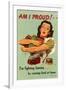 Am I Proud? I'm Fighting Famine by Canning Food at Home - WWII War Propaganda-null-Framed Art Print