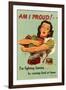 Am I Proud? I'm Fighting Famine by Canning Food at Home - WWII War Propaganda-null-Framed Art Print