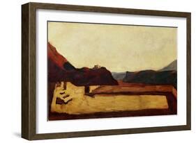Am Kalvarienberg bei Bozen - Calvary near Bolzano, Italy,1922-Albin Egger-lienz-Framed Giclee Print