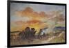 Am Lagerfeuer bei Sonnenaufgang-Frank Buchser-Framed Giclee Print