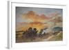 Am Lagerfeuer bei Sonnenaufgang-Frank Buchser-Framed Giclee Print