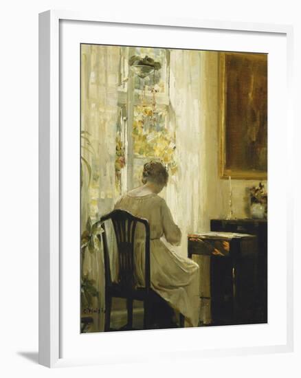 Am Wohnzimmerfenster-Carl Holsoe-Framed Giclee Print