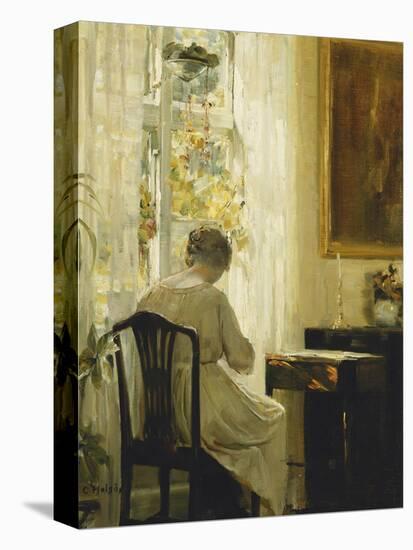 Am Wohnzimmerfenster-Carl Holsoe-Stretched Canvas