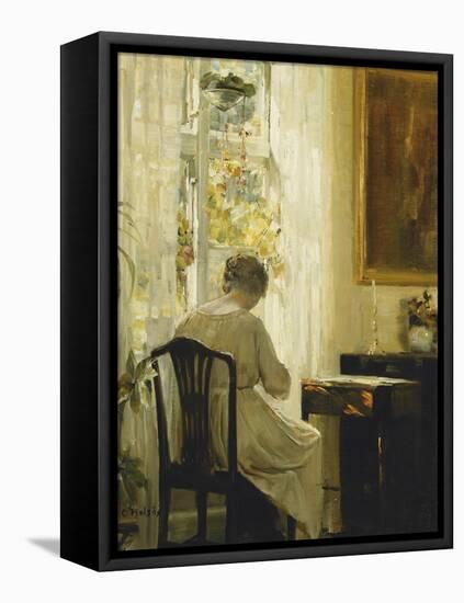 Am Wohnzimmerfenster-Carl Holsoe-Framed Stretched Canvas