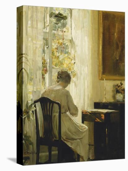 Am Wohnzimmerfenster-Carl Holsoe-Stretched Canvas