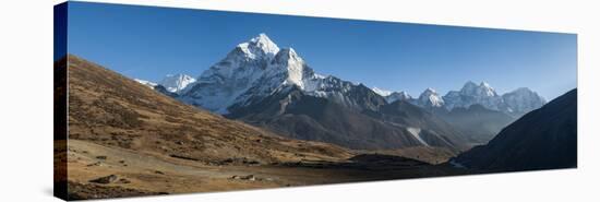 Ama Dablam and the Khumbu Valley, Himalayas, Nepal, Asia-Alex Treadway-Stretched Canvas