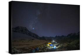 Ama Dablam Base Camp, Himalayas, Nepal, Asia-Alex Treadway-Stretched Canvas