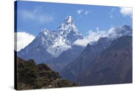 Ama Dablam from Trail Between Namche Bazaar and Everest View Hotel, Nepal, Himalayas, Asia-Peter Barritt-Stretched Canvas