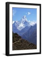 Ama Dablam from Trail Between Namche Bazaar and Everest View Hotel, Nepal, Himalayas, Asia-Peter Barritt-Framed Photographic Print