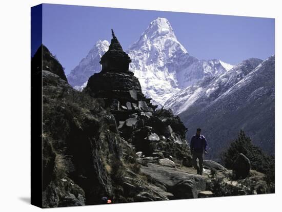 Ama Dablam Landscape, Nepal-Michael Brown-Stretched Canvas