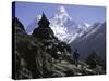 Ama Dablam Landscape, Nepal-Michael Brown-Stretched Canvas